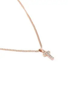Estele Rose Gold-Plated Contemporary Pendants with Chains