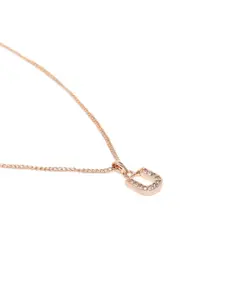 Estele Rose Gold-Plated Contemporary Pendants with Chains