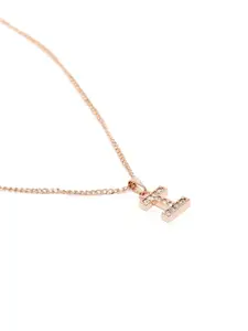 Estele Rose Gold-Plated Contemporary Pendants with Chains