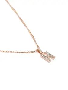 Estele Rose Gold-Plated Contemporary Pendants with Chains