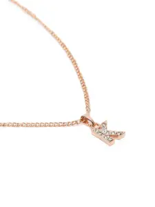 Estele Rose Gold-Plated Contemporary Pendants with Chains