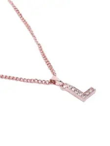 Estele Rose Gold-Plated Contemporary Pendants with Chains