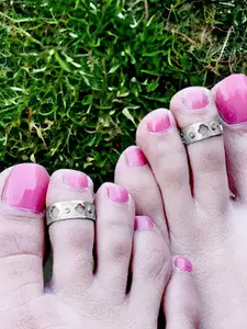 Goldnera 925 Sterling Silver Toering Leaf Design Toe Rings