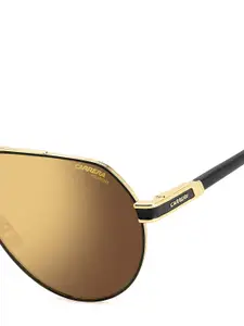 Carrera Men Aviator Sunglasses with UV Protected Lens 206765I4662YL