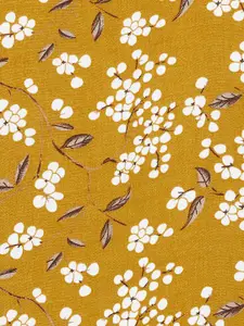 Melange by Lifestyle Floral Printed Mandarin Collar Straight Kurti