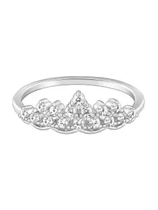 GIVA 925 Sterling Silver Rhodium-Plated Cubic Zirconia Finger Ring