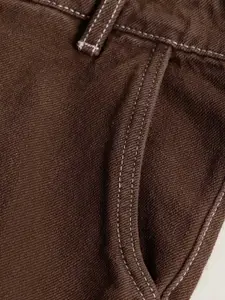 Snitch Men Relaxed Fit Cotton Cargo Jeans