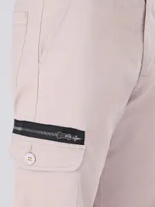 Banana Club Men Mid-Rise Easy Wash Cotton Cargo Trousers