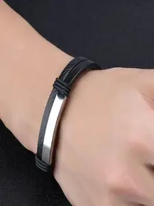 UNIVERSITY TRENDZ Men Leather Antique Wraparound Bracelet