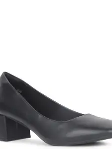 Bata Square Toe Block Heeled Pumps