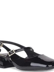 Bata Square Toe Block Heeled Pumps