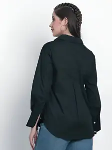 Fab Star Classic Oversized Spread Collar Long Sleeves Pure Cotton Casual Shirt