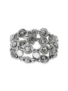 Fida Oxidised Silver Plated Bangle Style Bracelet