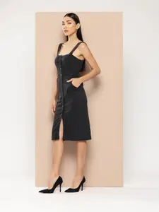 Chemistry Sleeveless Button Down Denim Sheath Dress