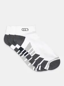 Ajile by Pantaloons Men Pack Of 3 Striped Ankle-Length Socks