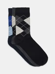 BYFORD by Pantaloons Men Pack Of 3 Patterned Ankle Length Socks