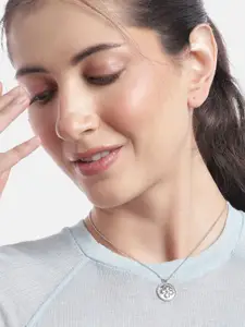 VANBELLE Women 925 Sterling Silver Rhodium Plated 4-Clover Pendant & Chain