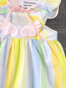 INCLUD Girls Striped A-Line Top with Shorts