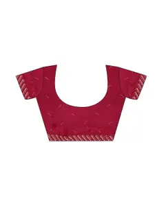 Mitera Pink Embellished Beads and Stones Narayan Peth Saree