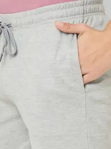 Sweet Dreams Men Grey Melange Mid-Rise Shorts