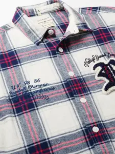 Blue Buddha Comfort Tartan Checks Spread Collar Cotton Casual Shirt