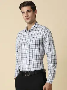 Allen Solly Slim Fit Tartan Checked Spread Collar Pure Cotton Formal Shirt