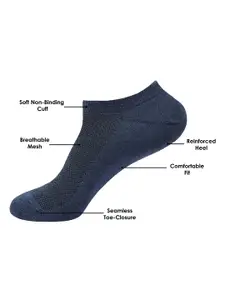 Socksxpress Men Pack Of 6 Lowcut Ankle-Length Socks With Mesh Knit