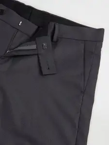 Arrow Men Textured Straight Fit Trousers