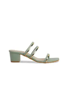 ERIDANI Open Toe Block Heels