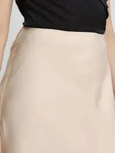 FOREVER 21 Beige Flared Midi Skirt