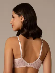 Amante Floral Printed Full Coverage Lightly Padded T-shirt Bra- All Day Comfort