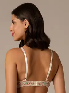 Amante Floral Printed Full Coverage Lightly Padded T-shirt Bra- All Day Comfort