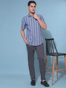 Crimsoune Club Classic Slim Fit Striped Casual Shirt