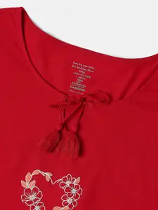 Van Heusen Floral Printed Pure Cotton T-shirt With Shorts