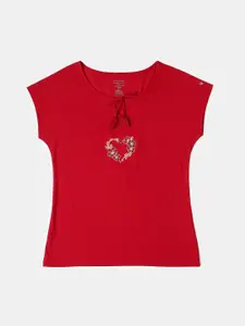 Van Heusen Floral Printed Pure Cotton T-shirt With Shorts