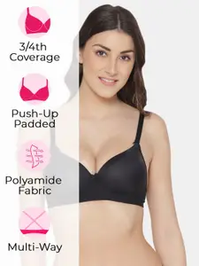 Tweens Pack of 2 Push-Up Soft Polyamide 3/4th Coverage Bra