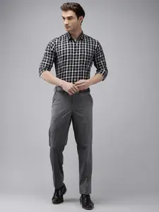 Van Heusen Pure Cotton Slim Fit Opaque Checked Formal Shirt