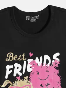 Eteenz Girls Premium Cotton Typography Printed A-Line Dress