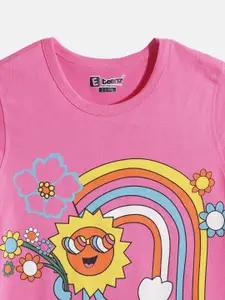 Eteenz Girls Premium Cotton Graphic Printed A-Line Dress