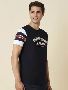Allen Solly Typography Printed Applique Round Neck Short Sleeves T-shirt