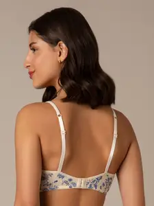 Amante Pack Of 2 Floral Printed Full Coverage All Day Comfort Cotton T-shirt Bras