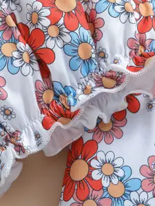 StyleCast x Revolte Girls Floral Printed Shoulder Straps Top With Palazzo