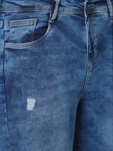 Kraus Jeans Women Skinny Fit Low Distress Heavy Fade Stretchable Jeans