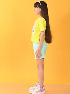 Anthrilo Girls Printed T-shirt with Shorts