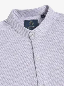 Bergamo Slim Fit Mandarin Collar Long Sleeves Cotton Formal Shirt