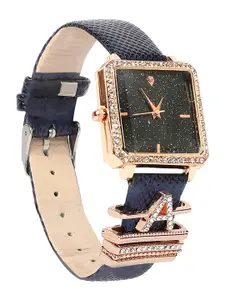 HAUTE SAUCE by  Campus Sutra Women Analog Watch With A Initial Watch Charm
