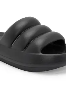 Red Tape Women Striped Sliders