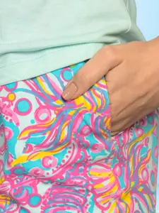 MAYSIXTY Typography Printed Pure Cotton Night Suit