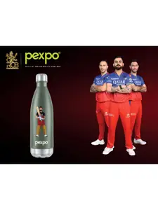 Pexpo Green Printed Stainless Steel Double Wall Vacuum Water Bottle 1000 ml