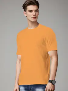 Huetrap Round Neck Short Sleeves Cotton T-shirt